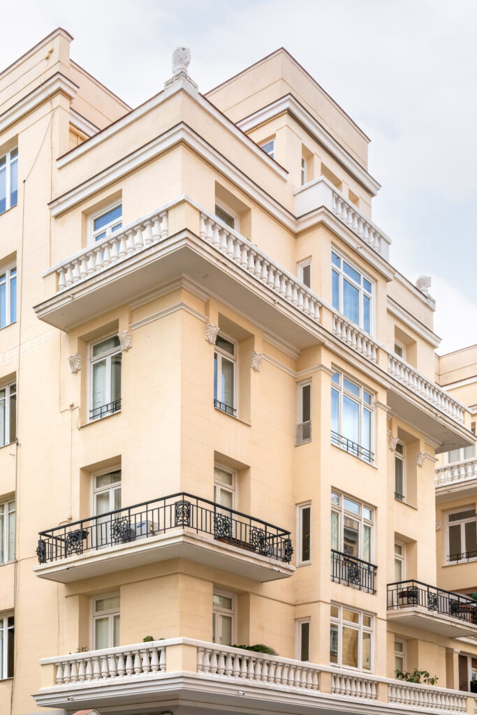Casa de viviendas de Viriato n.º 20 simulan vista desde una de sus esquinas. Fotografía de la casa de viviendas de Viriato n.º 20 simulan vista desde una de sus esquinas.